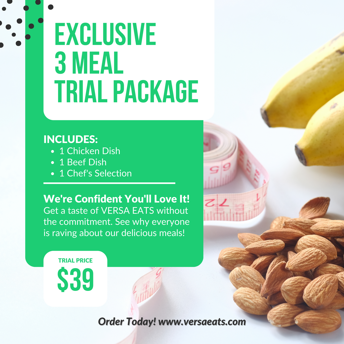Exclusive 3-Meal Trial Package